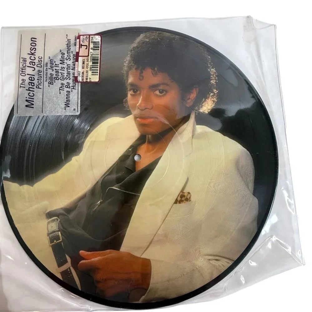 1983 Michael Jackson Thriller Picture Disc Vinyl Record LP Hype Sticker Tested - Picture 9 of 10